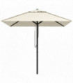 Outsunny Sun Parasol with Vent, Table Umbrella for Patio, Garden, Pool, Beige