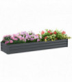 Outsunny Galvanised Raised Bed for Garden, Outdoor Elevated Planter Box, Grey