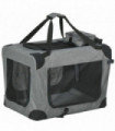 PawHut Folding Pet Carrier Bag House W/ Cushion Storage, Grey 60x41.5x41cm