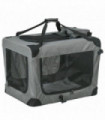 PawHut Folding Pet Carrier Bag House W/ Cushion Storage, Grey 70x51x50cm