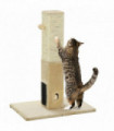 PawHut Cat Scratching Post Scratcher Climber w/ Carpet Base Hanging Toy - Beige