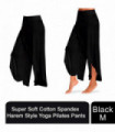 Super Soft Cotton Spandex Harem Style Yoga Pilates Pants, Choose Your Type[Black - M]