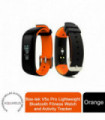 Bas-tek V5s Pro Lightweight Bluetooth Fitness Watch and Activity Tracker Orange