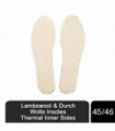 Lambswool & Durch Wolle Insoles Thermal Inner Soles, Size 45/46