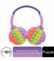 Vybe Stress Buster Push-Pop Fidget Tool AUX Cable Wireless Kids Headset - Purple