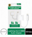 The FX Factory Lightning & 3.5mm Audio Adapter, White