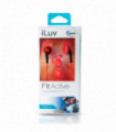 iLuv FitActive High-Fidelity Sports Earphones Red, 1 Pack