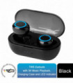 Vybe TWS Earbuds with 3H Music Playback, Charging Case and LED Indicator - Black