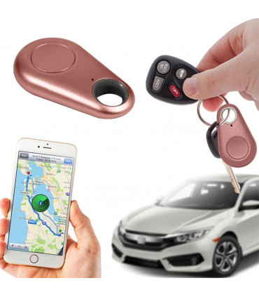 Aquarius Key Finder Anti-Lost Alarm with GPS Last Location Finder, Rose Gold