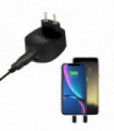 FX Multicoloured Dual USB Mains Charger 2.4 AMP Plug (EU), Black