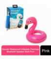 Soundz Waterproof Inflatable Flamingo Bluetooth Speaker Bath Pool (Pink)