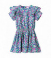 Kids' Dress with Ruffle Sleeves Cobalt Blue 92