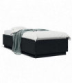 vidaXL Bed Frame Black 100x200 cm Engineered Wood