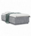vidaXL Bed Frame Concrete Grey 100x200 cm Engineered Wood