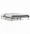 vidaXL Bed Frame Grey Sonoma 120x200 cm Engineered Wood and Metal