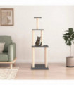 vidaXL Cat Tree with Sisal Scratching Posts Dark Grey 149 cm