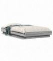 vidaXL Bed Frame Grey Sonoma 100x200 cm Engineered Wood