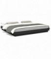 vidaXL Bed Frame with LED Lights Black 180x200 cm Super King Engineered Wood