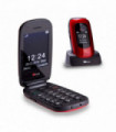 TTfone Lunar TT750 Red Flip Big Button Easy Menu Mobile with Vodafone Pay As You Go SIM