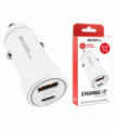 AA CHARGE-iT Premium 38W USB-A (QC 18W) USB-C (PD 20W) Dual Car Charger - White