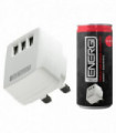 Tech Energi Triple USB Mains Charger 3.1Amp - White