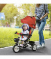 HOMCOM 6 in 1 Trike for Toddler 1-5 Years with Parent Handle, Red
