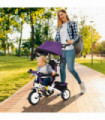 HOMCOM 6 in 1 Kids Trike, Stroller with Parent Handle, Purple
