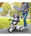 HOMCOM 6 in 1 Kids Tricycle w/ Removable Handle for 1.5+ year, Blue