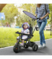 HOMCOM 6 in 1 Kids Tricycle w/ Removable Handle for 1.5+ year, Dark Blue