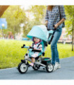 HOMCOM 6 in 1 Kids Trike, Stroller with Parent Handle, Green