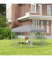 PawHut Outdoor Dog Kennel w/ Water-Resistant UV-Resistant Roof 2.1 x 1.85 x 1.5m