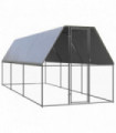 vidaXL Chicken Cage 2x6x2 m Galvanised Steel