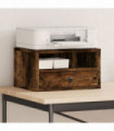 vidaXL Printer Stand Smoked Oak 40x32x22,5 cm Engineered Wood