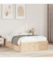 vidaXL Bed Frame 135x190 cm Double Solid Wood Pine