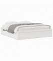 vidaXL Bed Frame White 180x200 cm Super King Solid Wood Pine