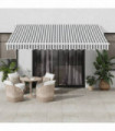 vidaXL Automatic Retractable Awning with LED Anthracite&White 400x350 cm