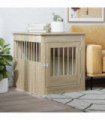 vidaXL Dog Crate Furniture Sonoma Oak 64.5x80x71 cm Engineered Wood