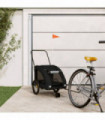 vidaXL Pet Bike Trailer Black Oxford Fabric and Iron