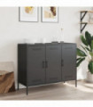 vidaXL Sideboard Black 100.5x39x79 cm Cold-rolled Steel