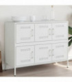 vidaXL Sideboard White 100.5x39x79 cm Cold-rolled Steel