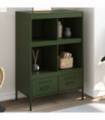 vidaXL Highboard Olive Green 68x39x101.5 cm Cold-rolled Steel