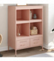 vidaXL Highboard Pink 68x39x101.5 cm Cold-rolled Steel