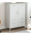 vidaXL Highboard White 68x39x101.5 cm Cold-rolled Steel