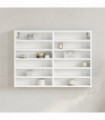 vidaXL Vitrine Cabinet White 80x8.5x58 cm Engineered Wood