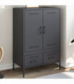 vidaXL Highboard Anthracite 68x39x101.5 cm Cold-rolled Steel