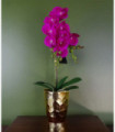 54cm Artificial Orchid Plant Dark Pink Gold Pot