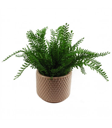 Dusty Pink Peach Raised Dots Ceramic Plant Pot 15 x 15 x 12.5cm