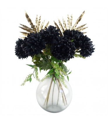 40cm Grey Smoke Bottle Glass Vase