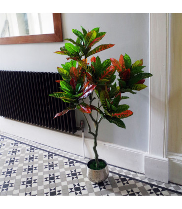 130cm Artificial Codiaeum Multicoloured Tree