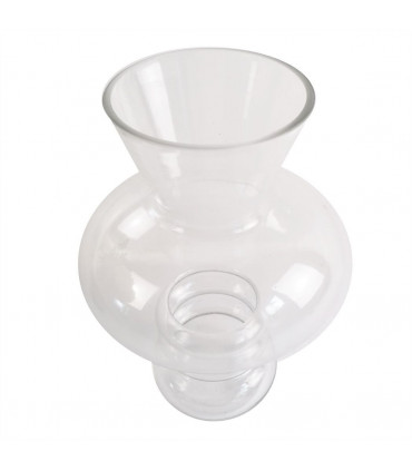 35cm Bubble Clear Glass Vase